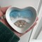 Blue Water Personalized Ring Dish, Beach Ceramic Heart Dish for Wedding Anniversary Gift for Engagement Gift from Realtor Side Table Decor product 1